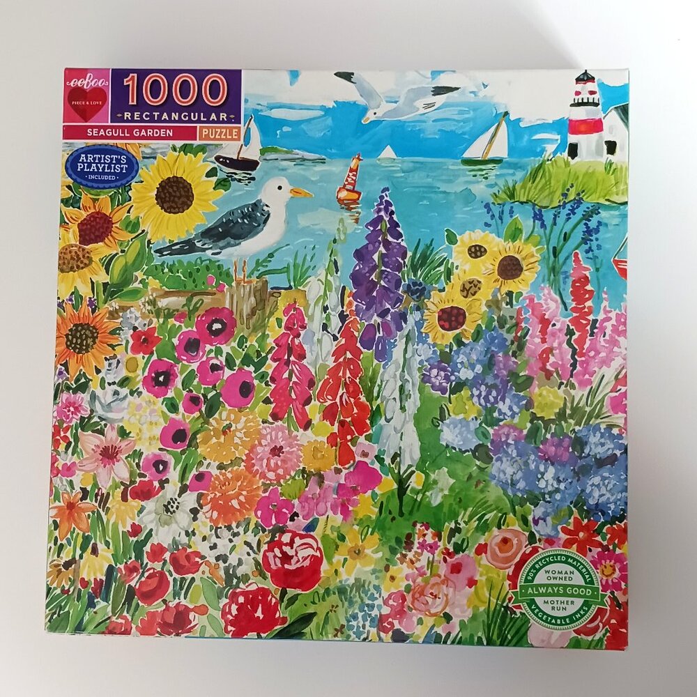 eeBoo Puzzle 1000 pieces Seagull Garden nature Flower puzzle New in box sealed